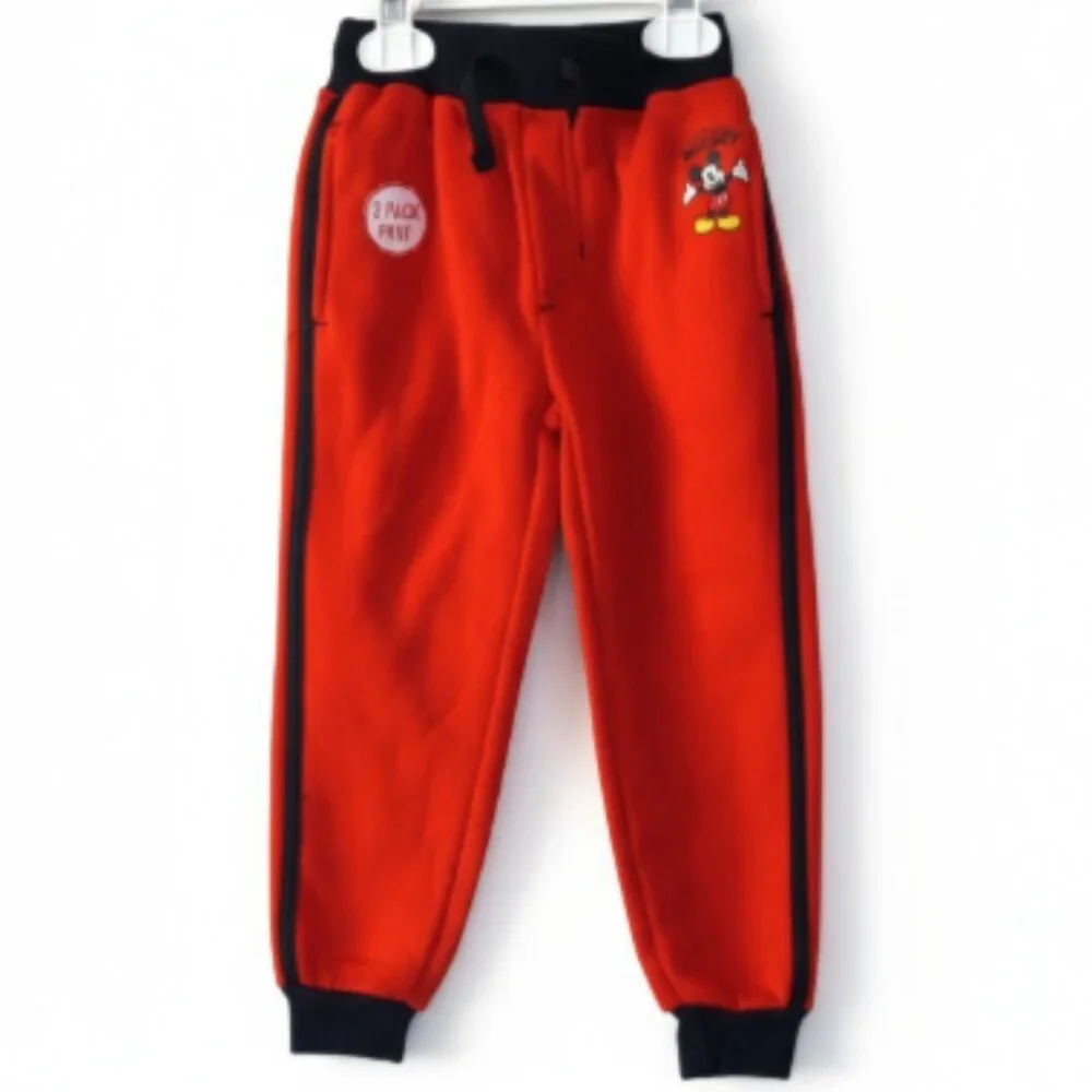 Disney Mickey Mouse Sweatpants Joggers Size 6 (2 pack Lot) Unisex NEW